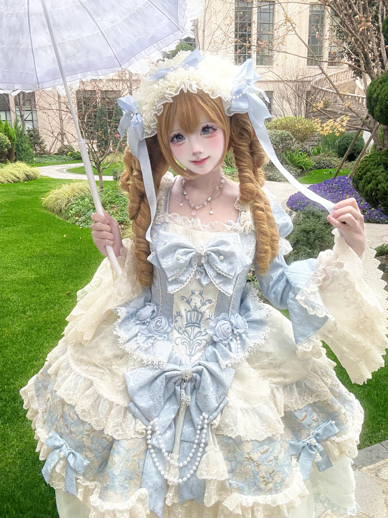 Cloris's Kiss - Gorgeous Sweet Lolita OP Dress, Detachable Hand Sleeves - Image 7