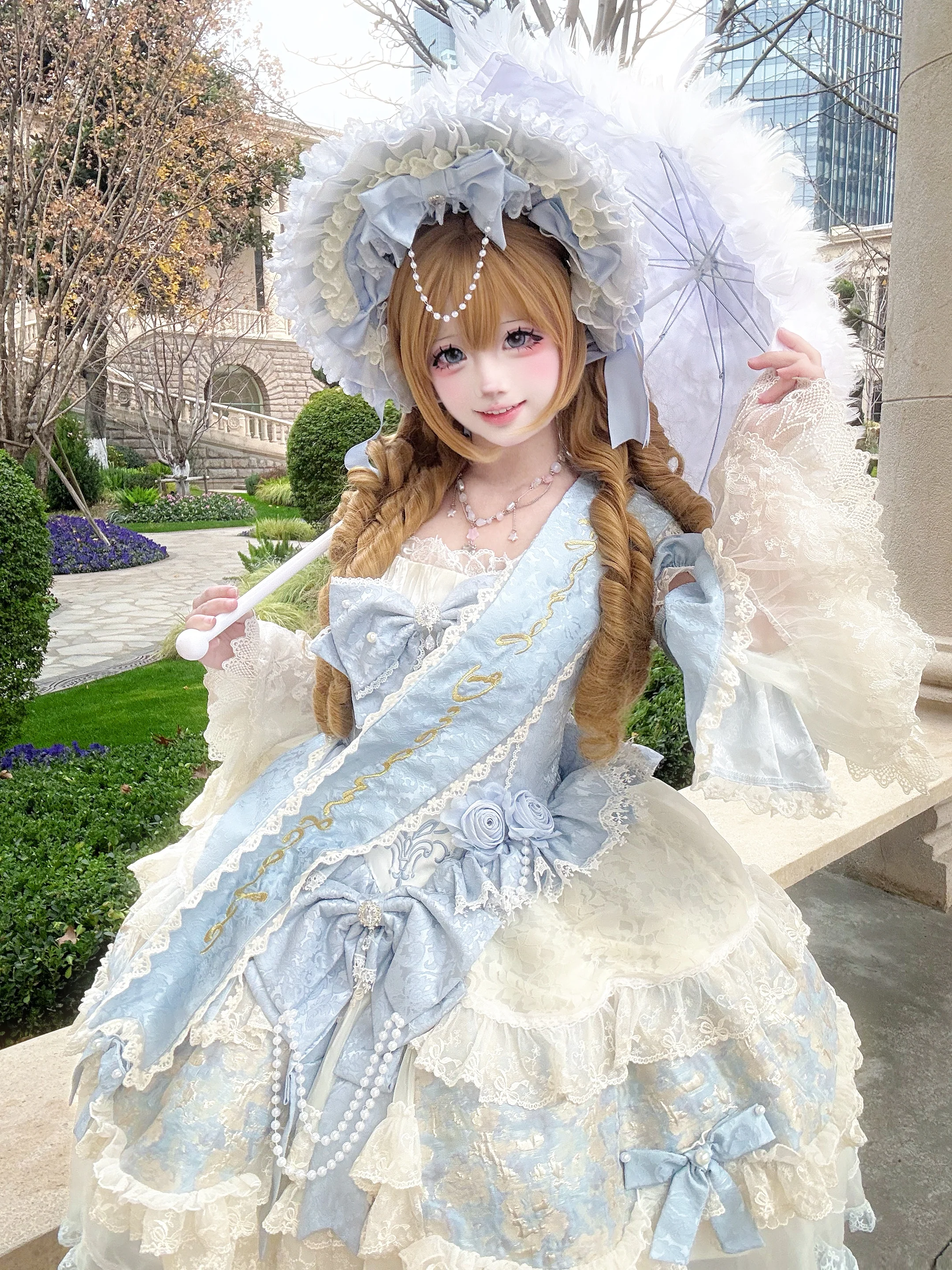 Cloris's Kiss - Gorgeous Sweet Lolita OP Dress, Detachable Hand Sleeves - Image 8