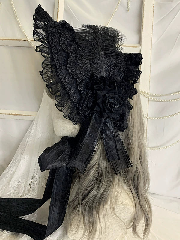 Sweet Jelly Lolita - Goth Lolita Bornet Elegant BNT Headdress - Image 4