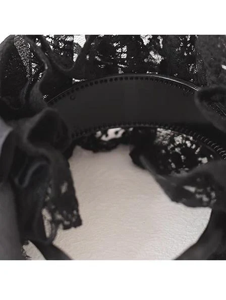 Xiaogui - Goth Lolita Headwear Black Lace KC - Image 7