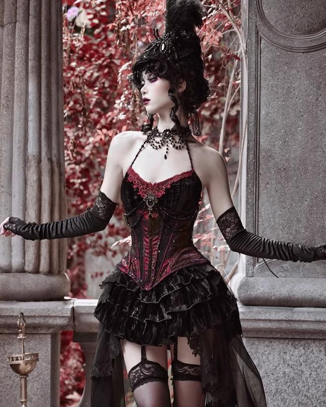 Blood Supply - Duchess - Velvet Gothic Lolita Dress, Corset & Skirt - Image 13