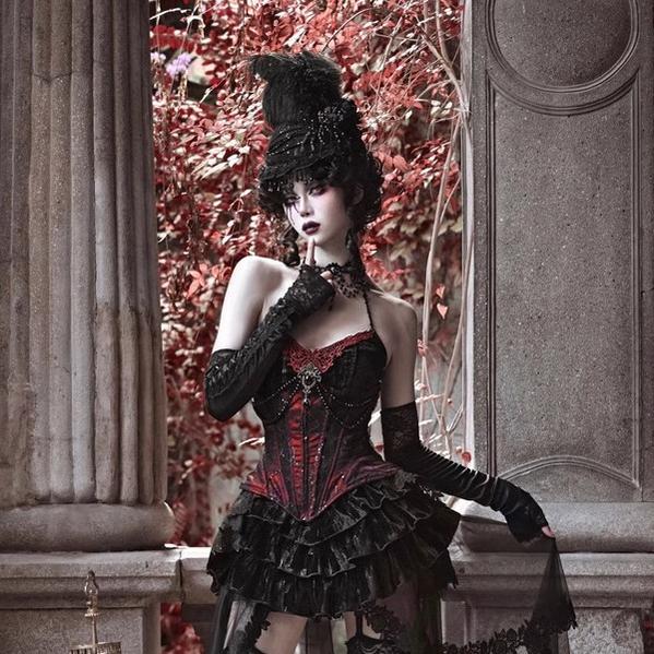 Blood Supply - Duchess - Velvet Gothic Lolita Dress, Corset & Skirt - Image 16