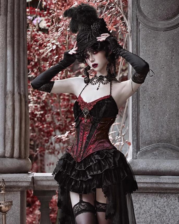 Blood Supply - Duchess - Velvet Gothic Lolita Dress, Corset & Skirt - Image 19