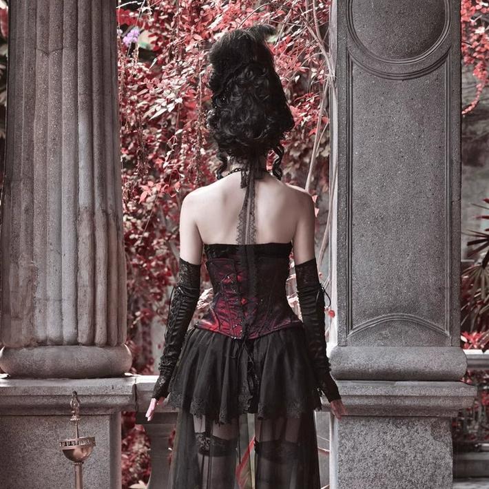 Blood Supply - Duchess - Velvet Gothic Lolita Dress, Corset & Skirt - Image 6