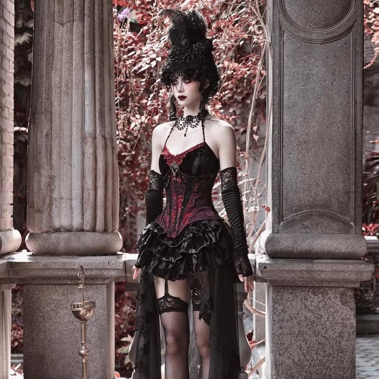 Blood Supply - Duchess - Velvet Gothic Lolita Dress, Corset & Skirt - Image 8