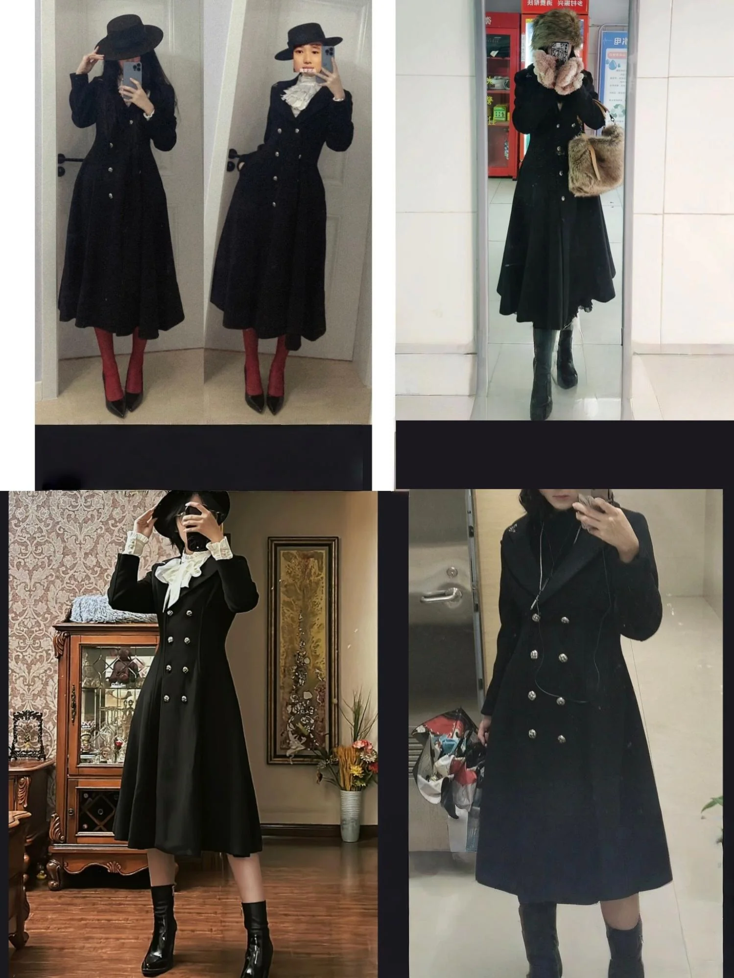 Downfall Dawn - Gothic Lolita Black Double-Breasted Coat - Image 16