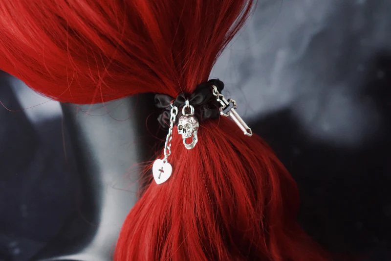 Strange Sugar - Gothic Lolita Black Hardware Skull Spider Hairband - Image 11