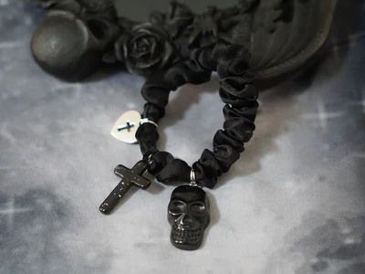 Strange Sugar - Gothic Lolita Black Hardware Skull Spider Hairband - Image 14