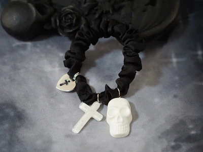 Strange Sugar - Gothic Lolita Black Hardware Skull Spider Hairband - Image 15