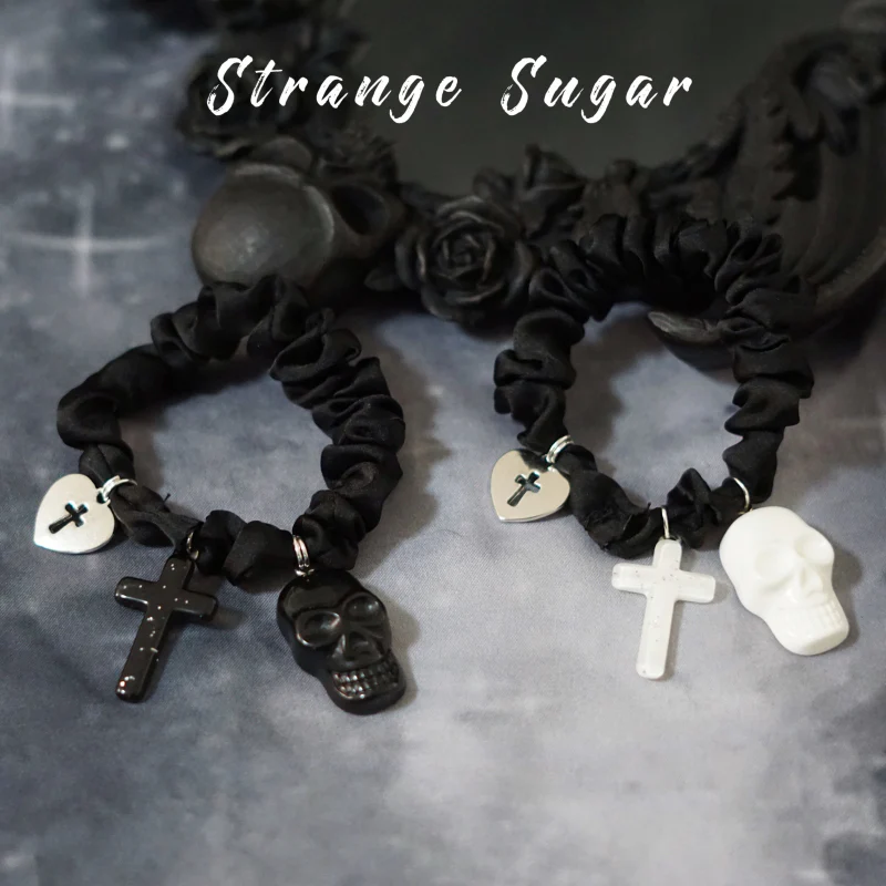 Strange Sugar - Gothic Lolita Black Hardware Skull Spider Hairband - Image 19