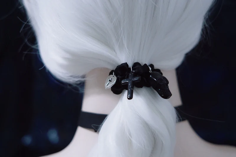 Strange Sugar - Gothic Lolita Black Hardware Skull Spider Hairband - Image 20