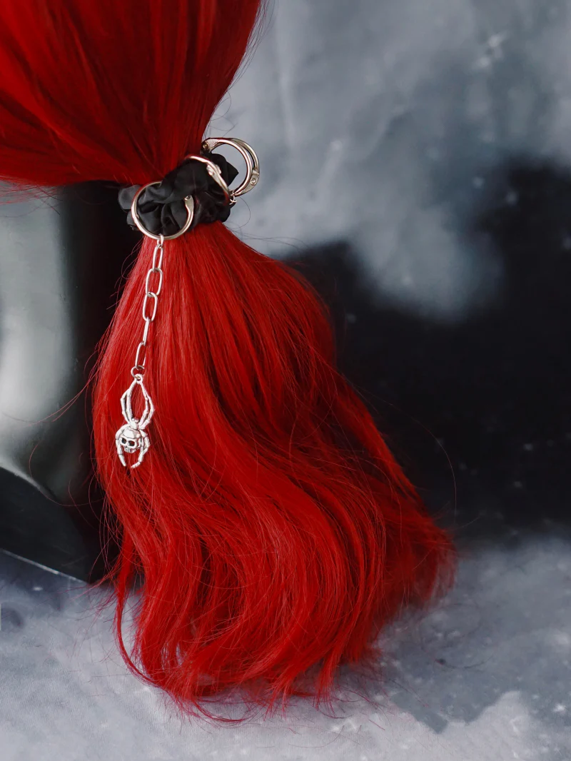 Strange Sugar - Gothic Lolita Black Hardware Skull Spider Hairband - Image 3