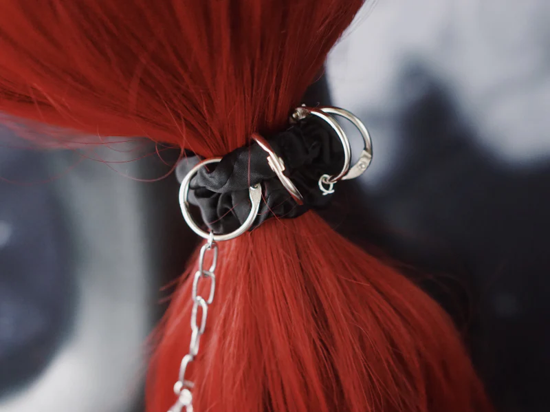 Strange Sugar - Gothic Lolita Black Hardware Skull Spider Hairband - Image 8