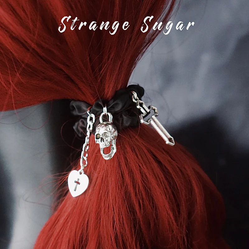 Strange Sugar - Gothic Lolita Black Hardware Skull Spider Hairband - Image 9