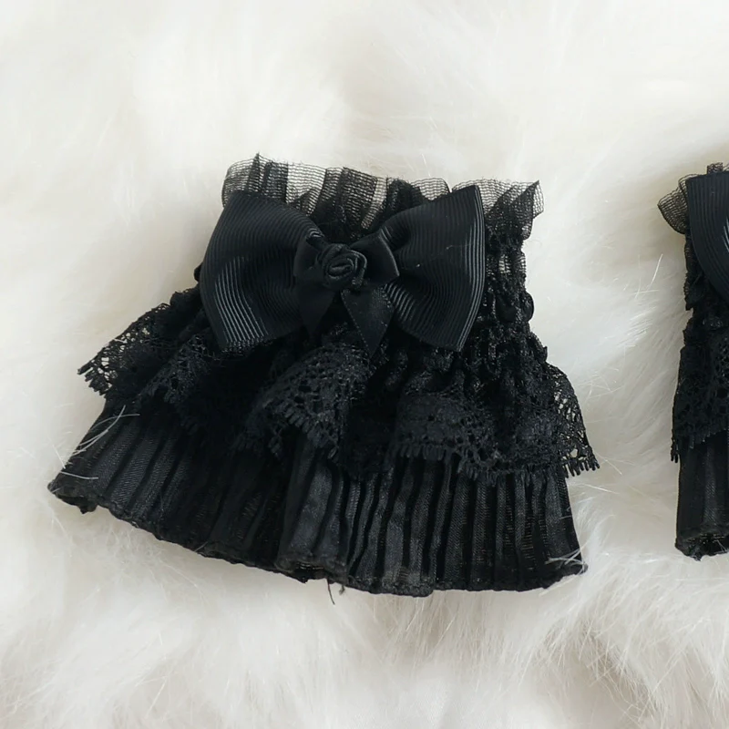 Gothic Lolita Cuffs Black Rose Lace Cross Stretch Handcuff - Image 5