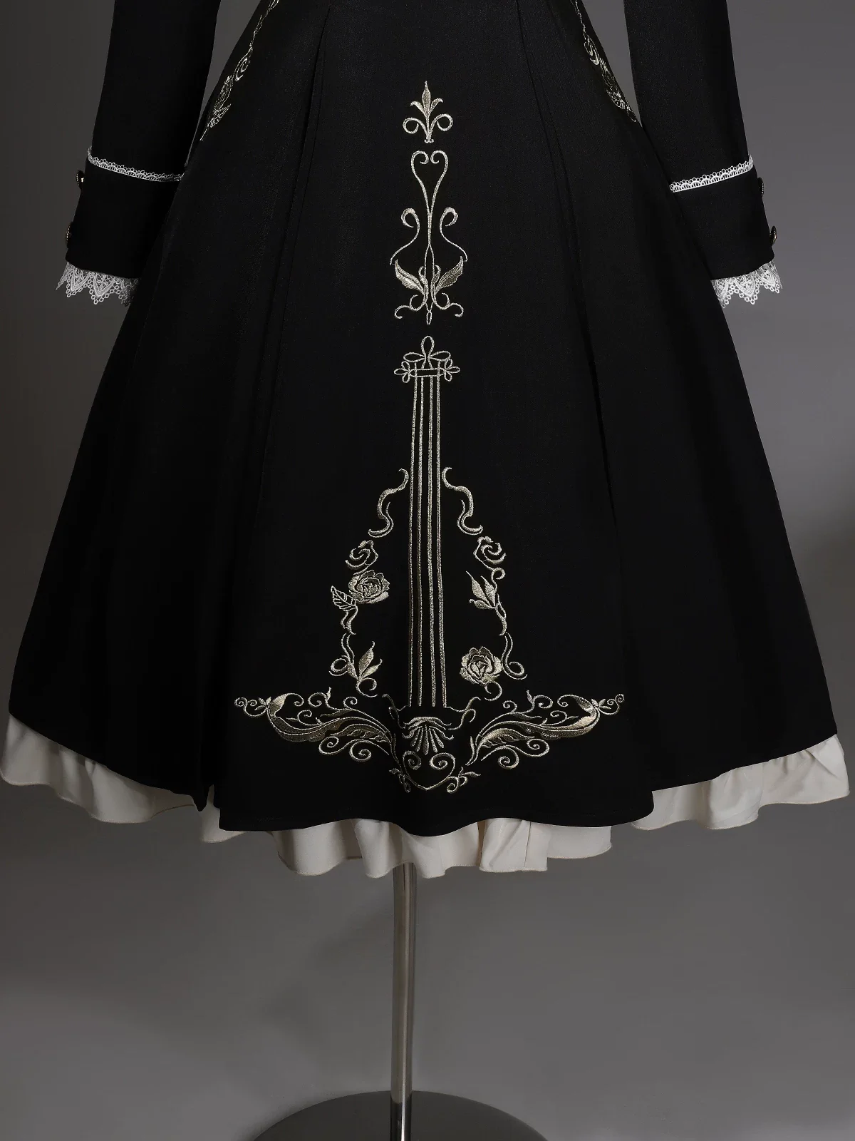 Violin Variations - Gothic Lolita Bust-supporting Dress Set, Violin Embroidery - Image 8