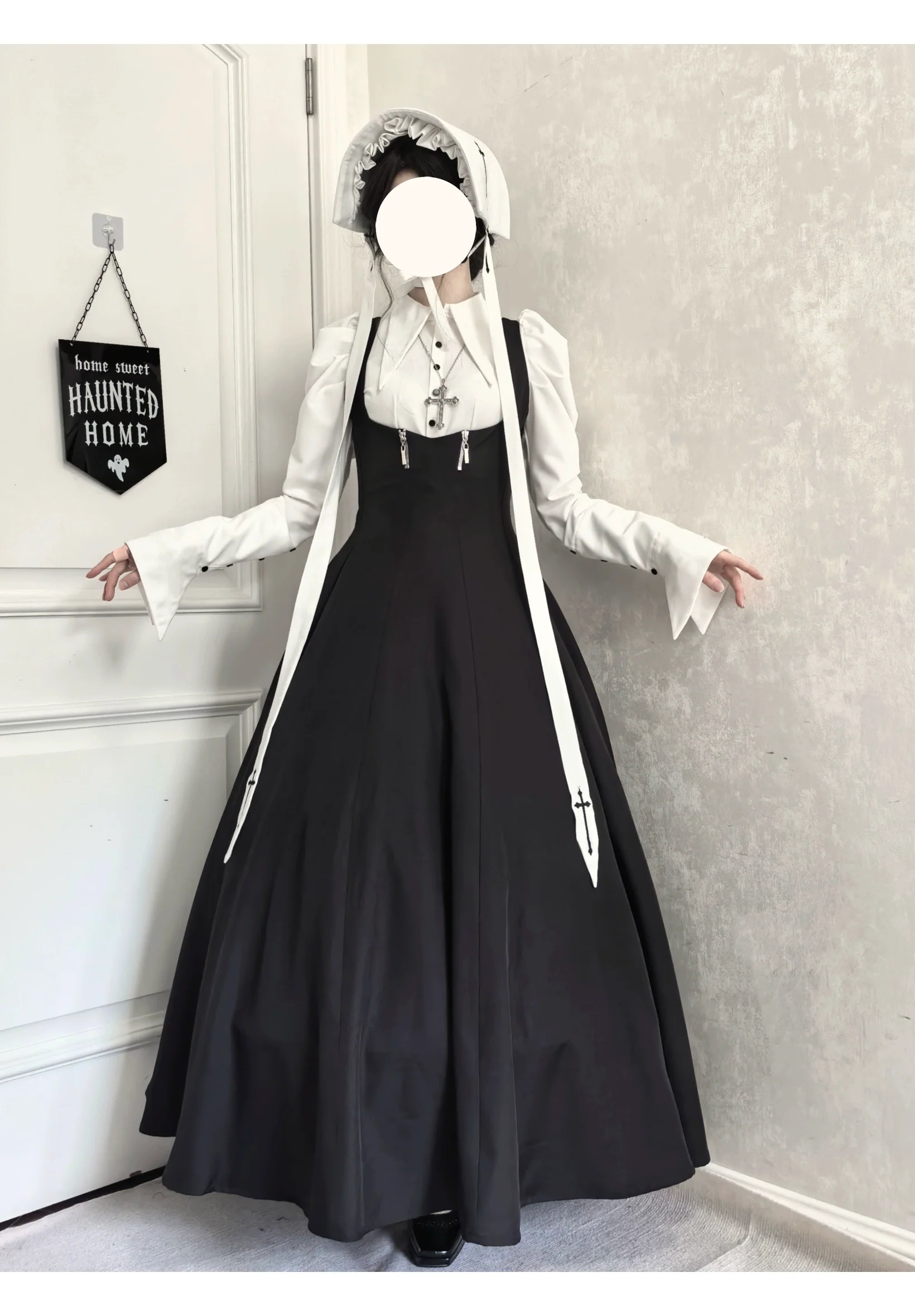 Wild Bloom Freedom - Gothic Lolita Bust-supporting JSK Set, Cross Embroidery - Image 3