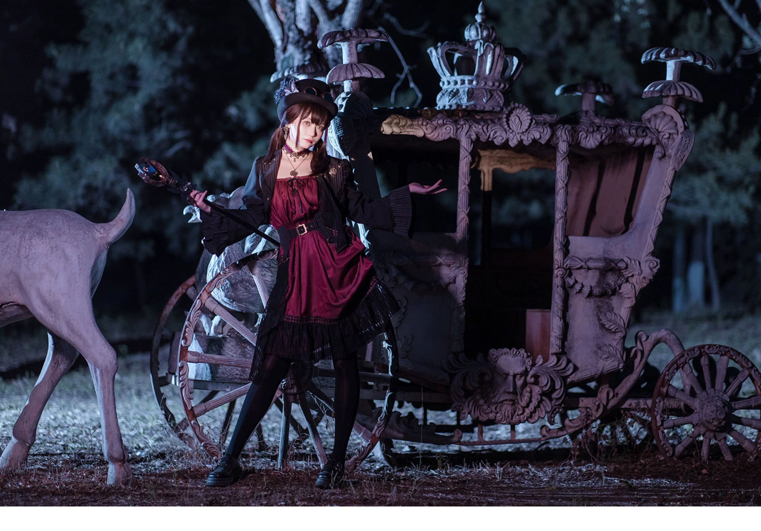 Mr. Yi's Steam Continent - Gothic Lolita Cardigan Long Sleeve Black Short Jacket - Image 15