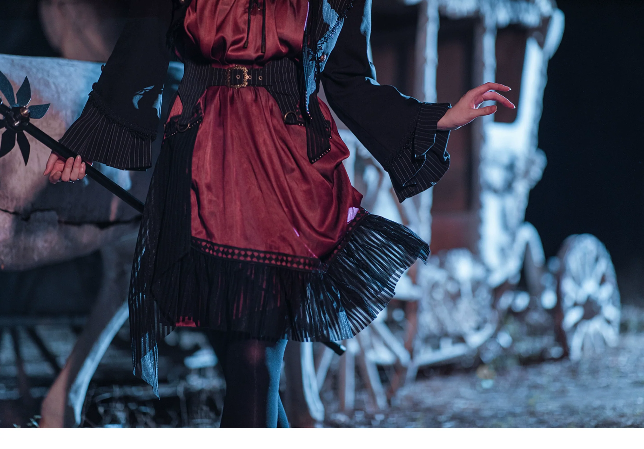 Mr. Yi's Steam Continent - Gothic Lolita Cardigan Long Sleeve Black Short Jacket - Image 18