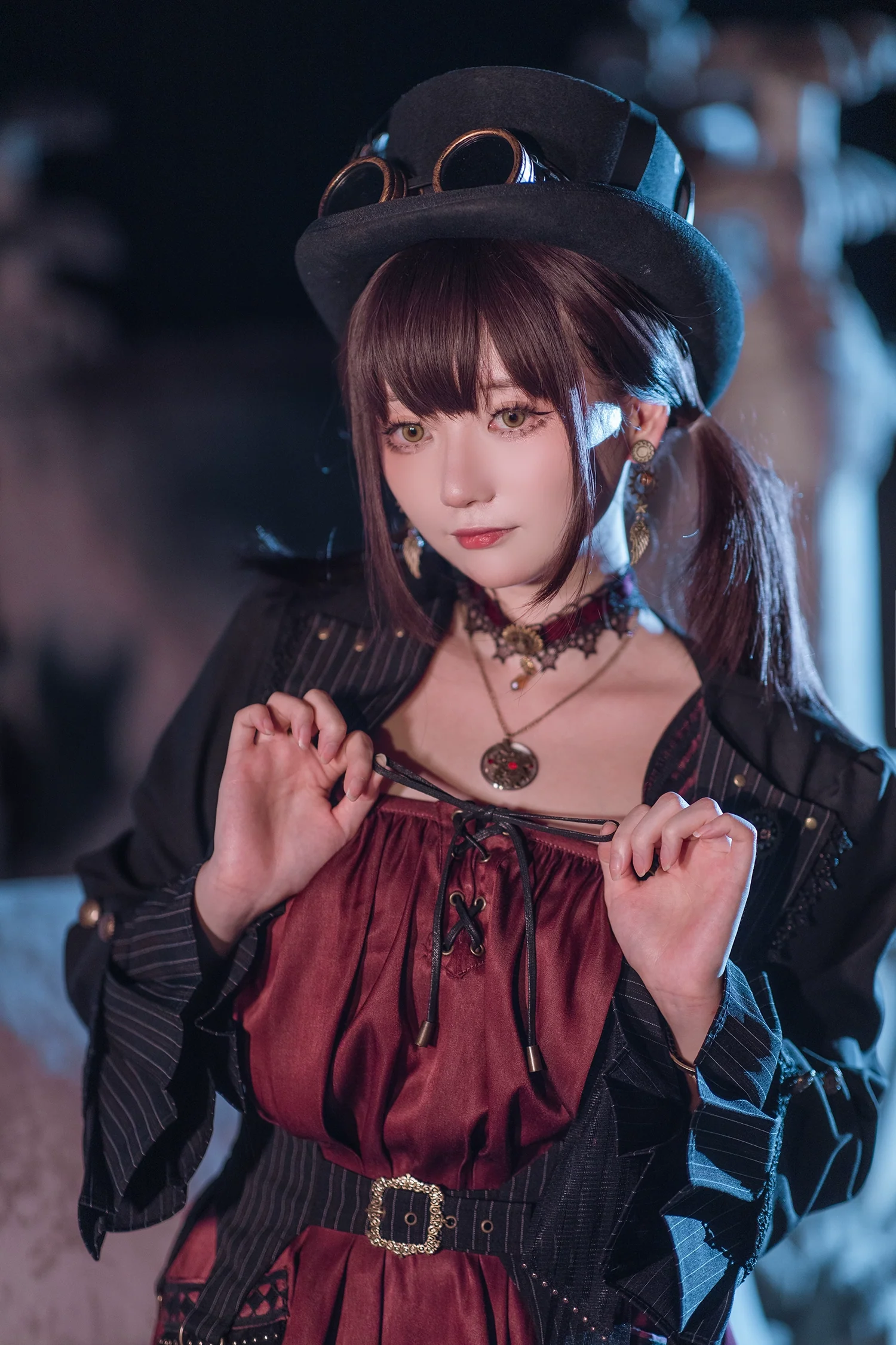 Mr. Yi's Steam Continent - Gothic Lolita Cardigan Long Sleeve Black Short Jacket - Image 23