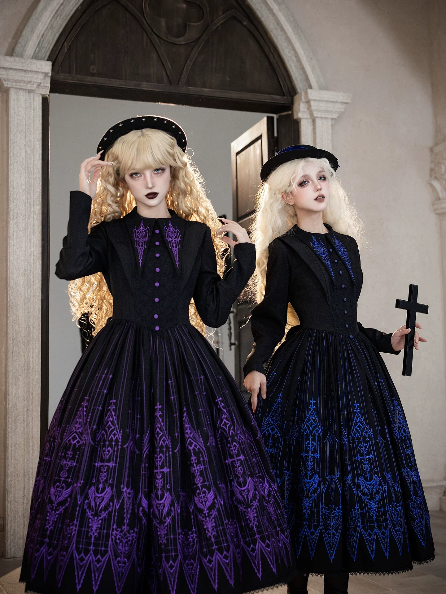 Dream Window - Gothic Lolita Church Embroidery OP Dress, Back Zipper - Image 9