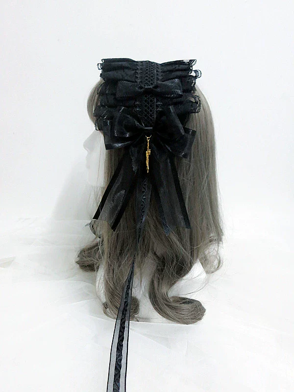 Sweet Jelly Lolita - Gothic Lolita Hairband and KC with Cross Pendant - Image 4
