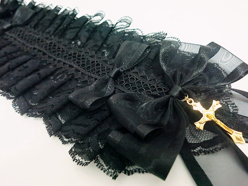 Sweet Jelly Lolita - Gothic Lolita Hairband and KC with Cross Pendant - Image 5