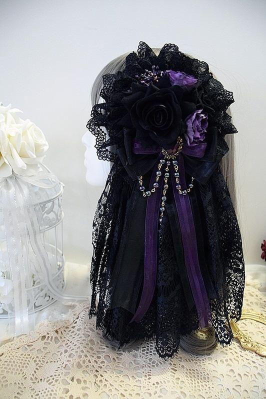 Sweet Jelly Lolita - Gothic Lolita Hanamaru Headpiece Lace Headdress - Image 5