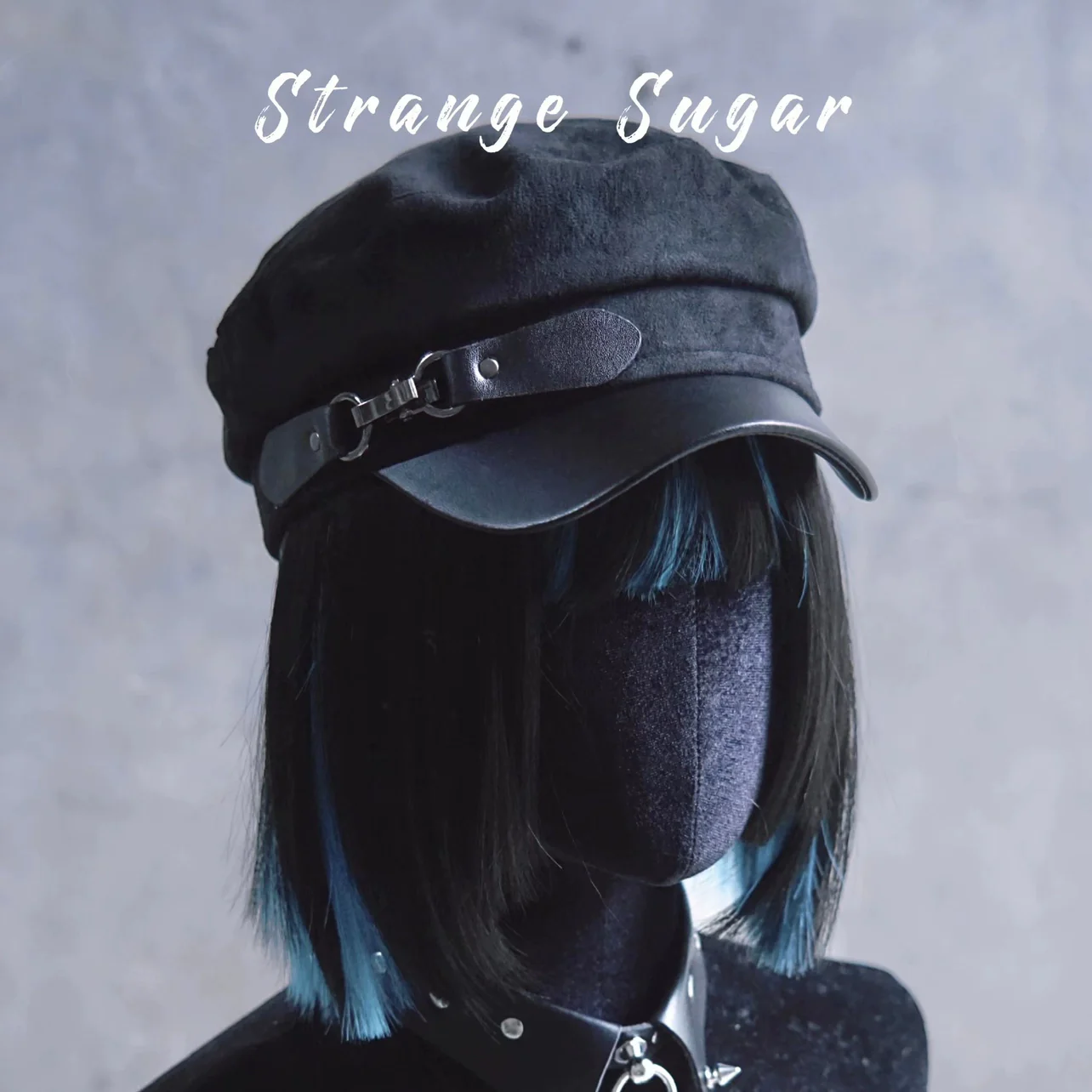 Strange Sugar - Gothic Lolita Hat Leather Buckle Lolita Newsboy Hat - Image 2