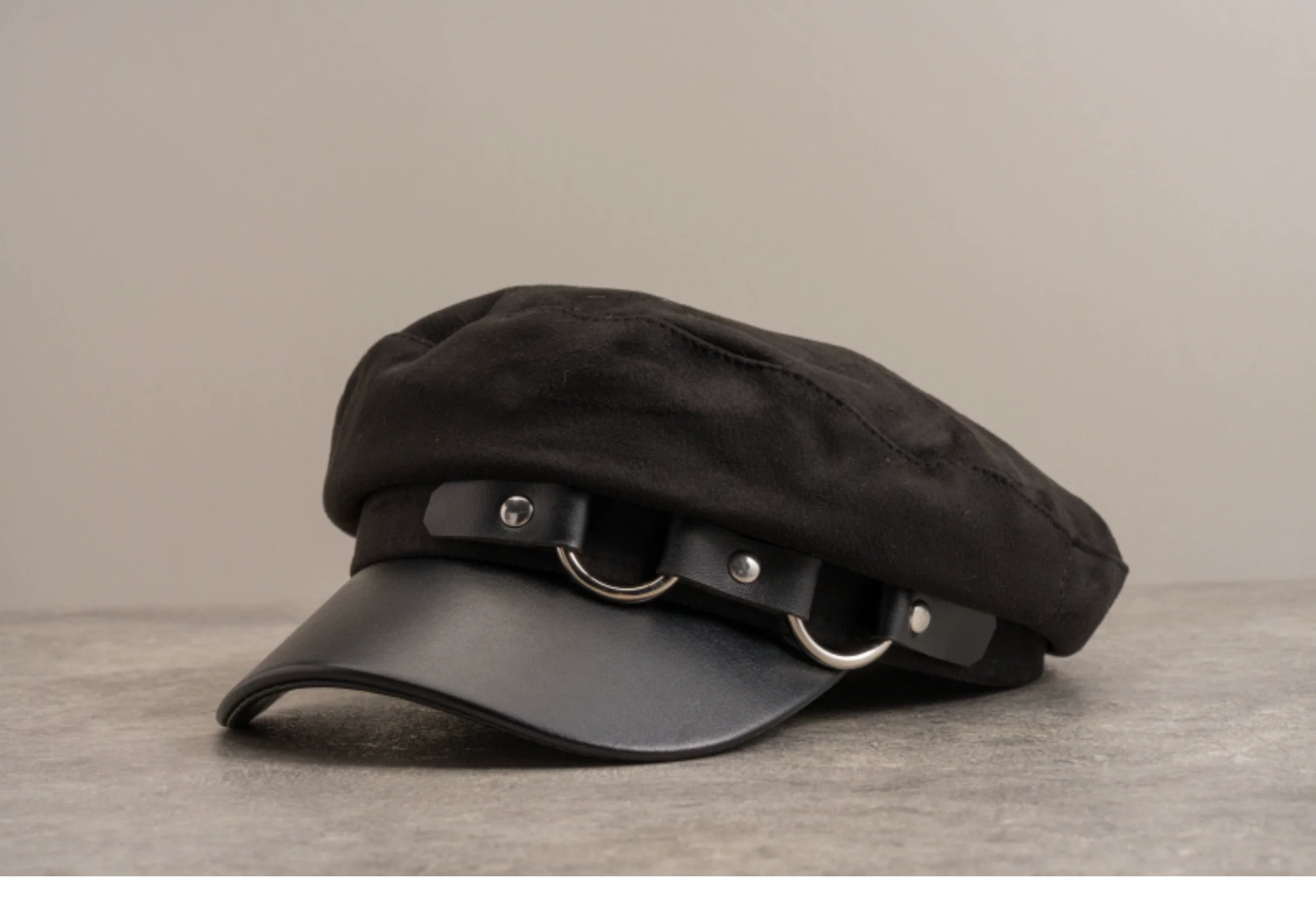Strange Sugar - Gothic Lolita Hat Leather Buckle Lolita Newsboy Hat - Image 22