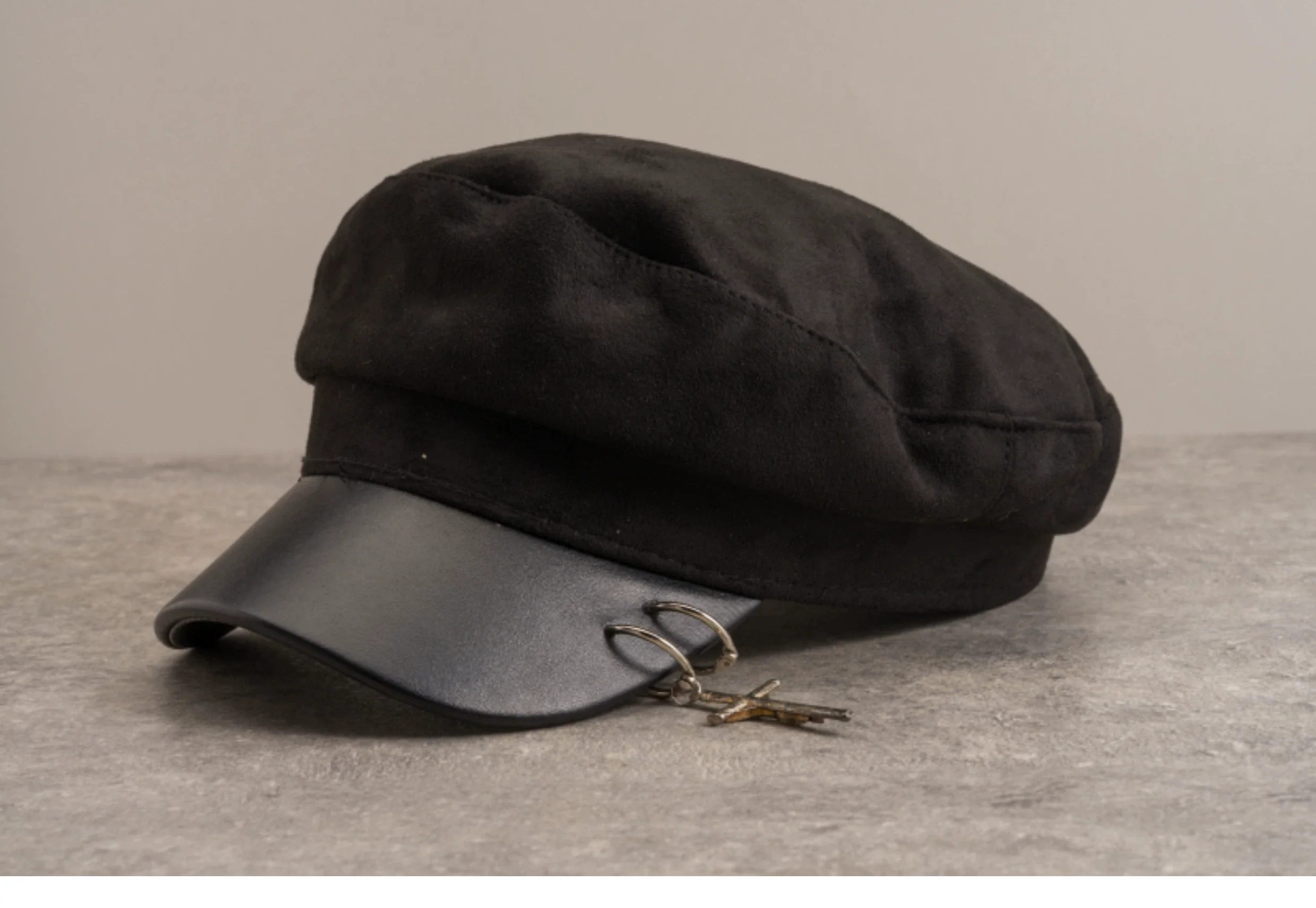 Strange Sugar - Gothic Lolita Hat Leather Buckle Lolita Newsboy Hat - Image 26