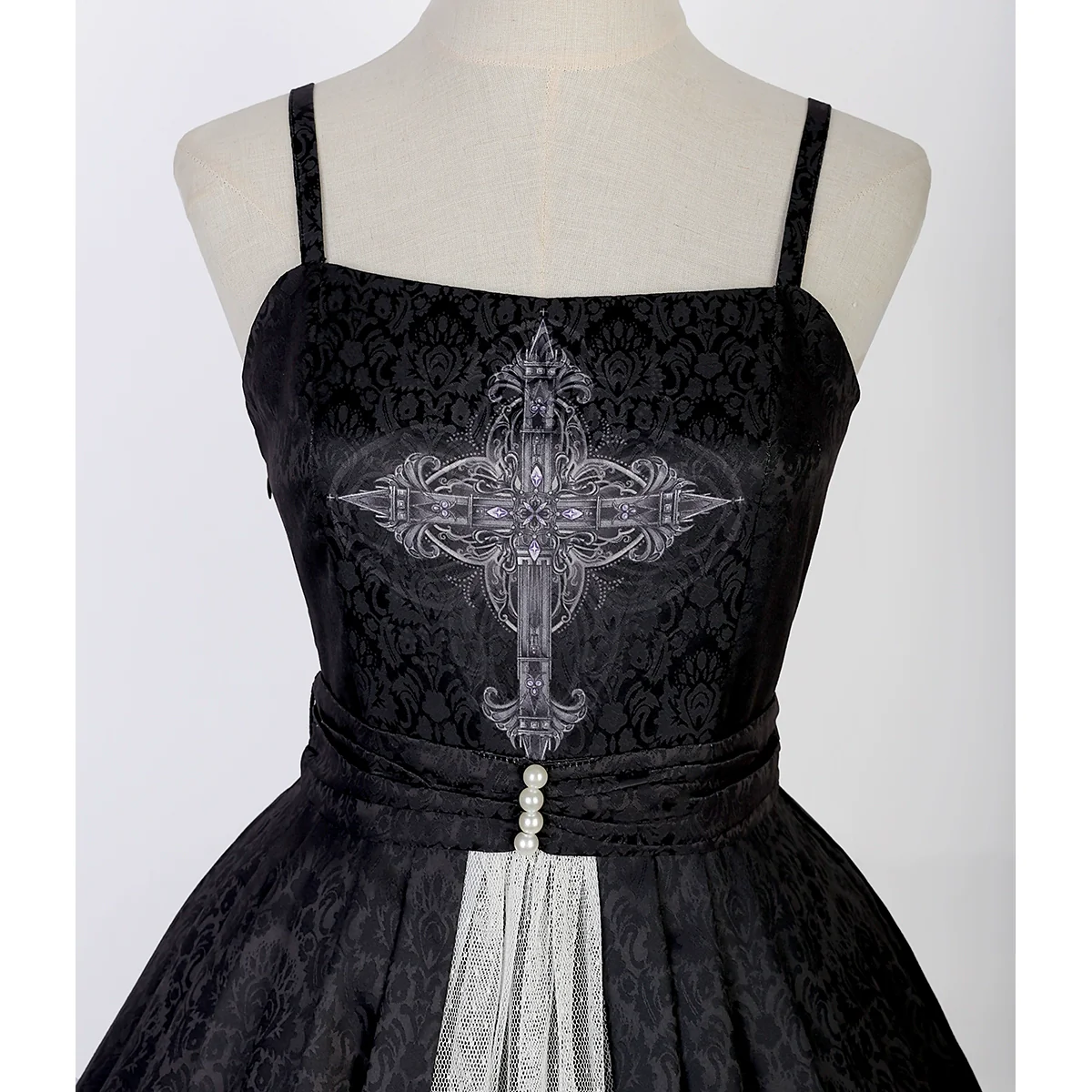 Silent Church - Gothic Lolita JSK Dress Printed Dress Thin Shawl Set - Image 32