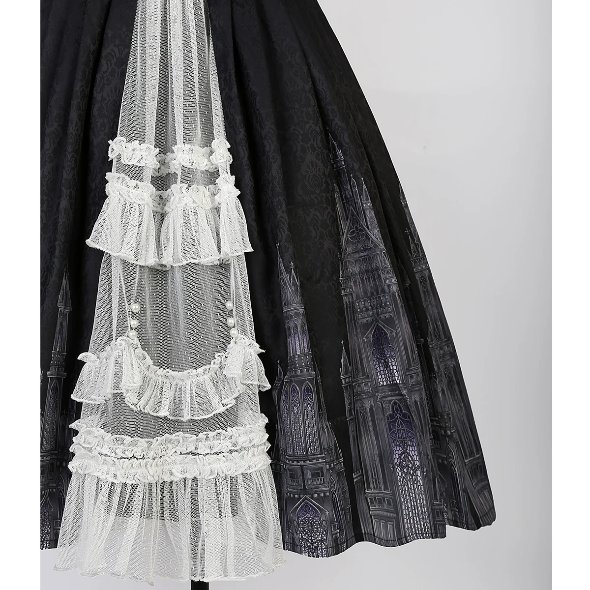 Silent Church - Gothic Lolita JSK Dress Printed Dress Thin Shawl Set - Image 39