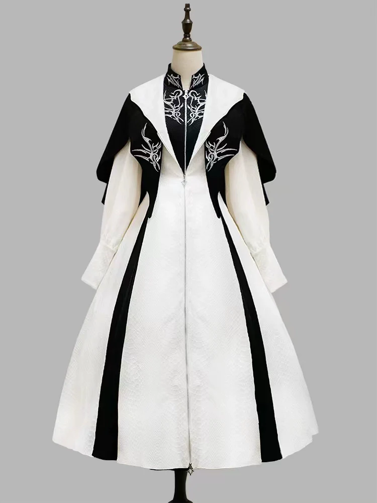 Morning mist and warbler - Dragon Scale - Gothic Lolita Jumper Dress Goth Coat - Image 20