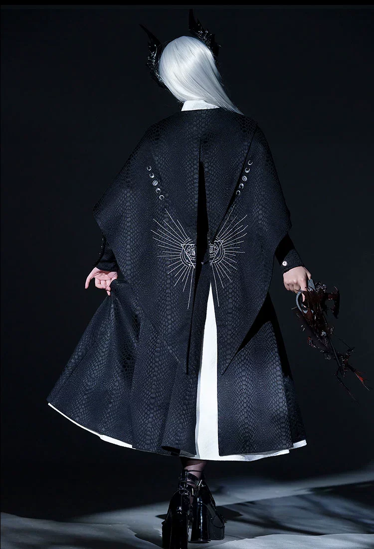 Morning mist and warbler - Dragon Scale - Gothic Lolita Jumper Dress Goth Coat - Image 3