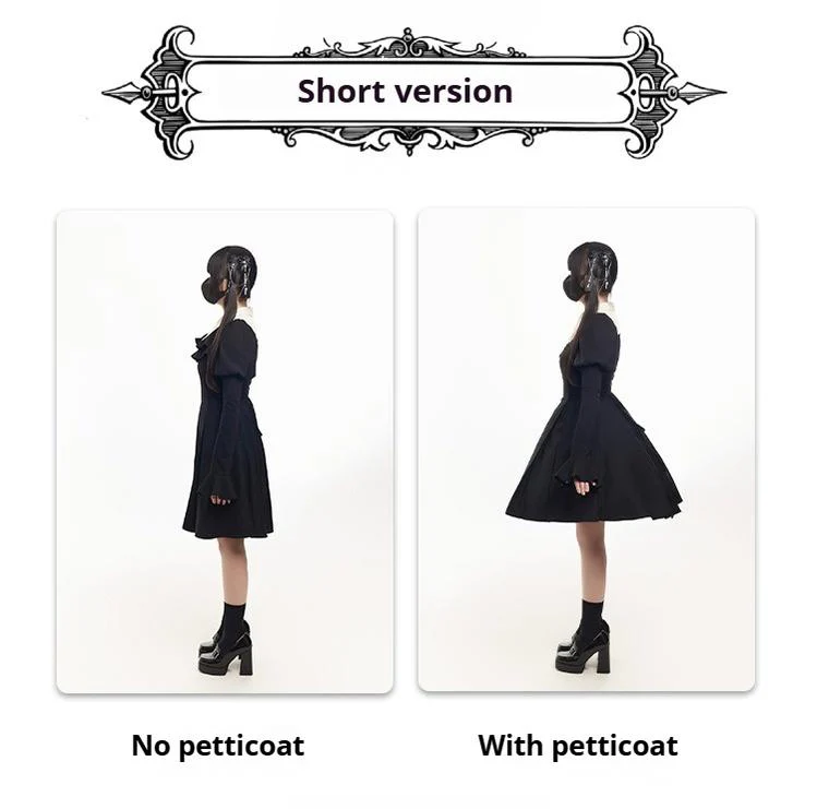 Mengfuzi - Gothic Lolita OP Dress Nun Style Fishbone Skirt - Image 3