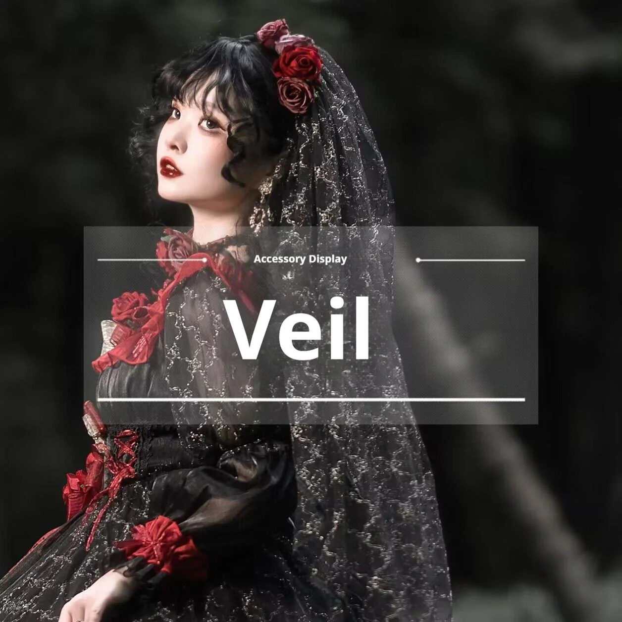 Night of Berea - Gothic Lolita OP Black and Red Lolita Dress - Image 26