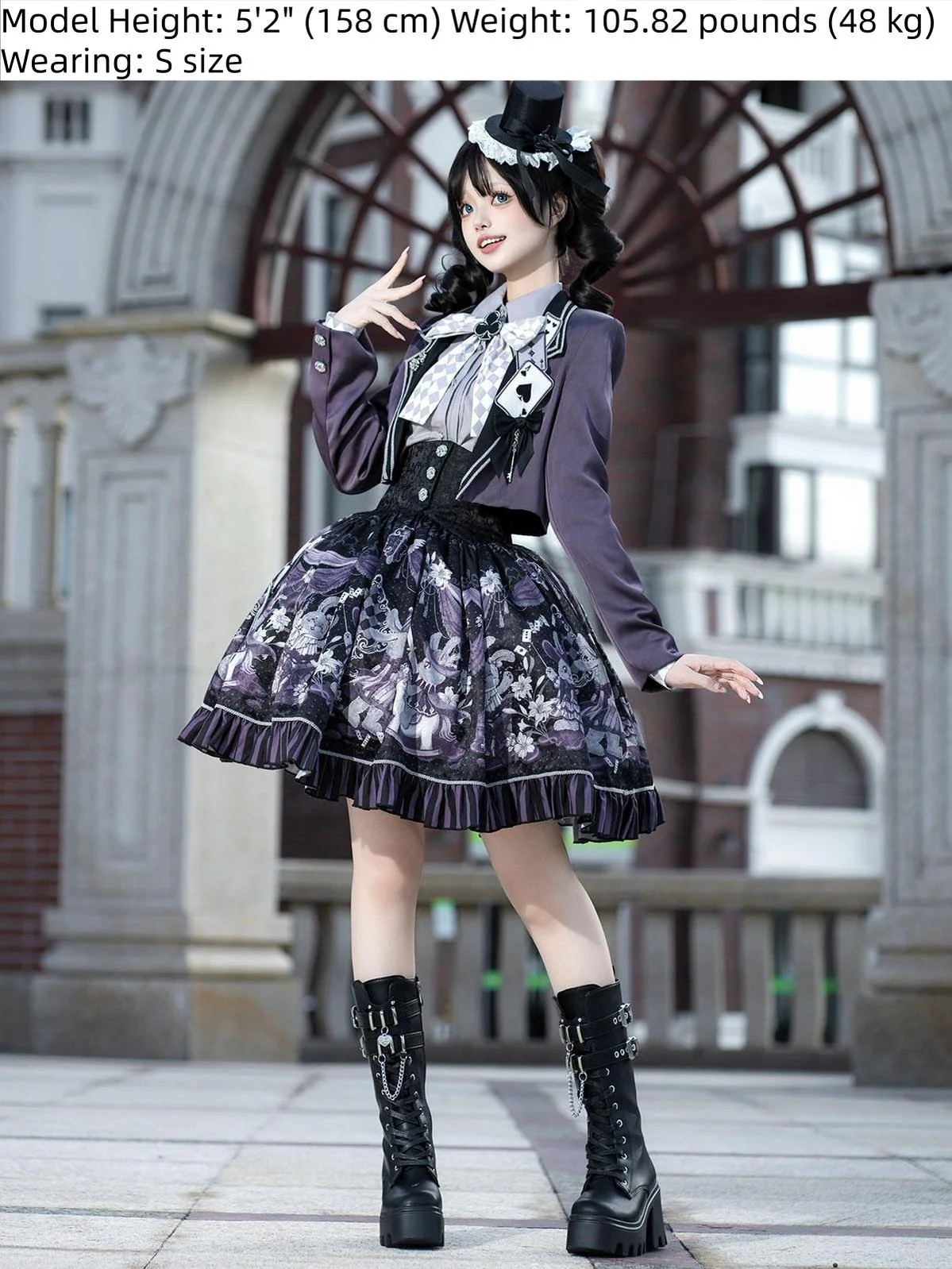 Magic Troupe - Gothic Lolita Outfit, Bunny Printed Skirt - Image 4