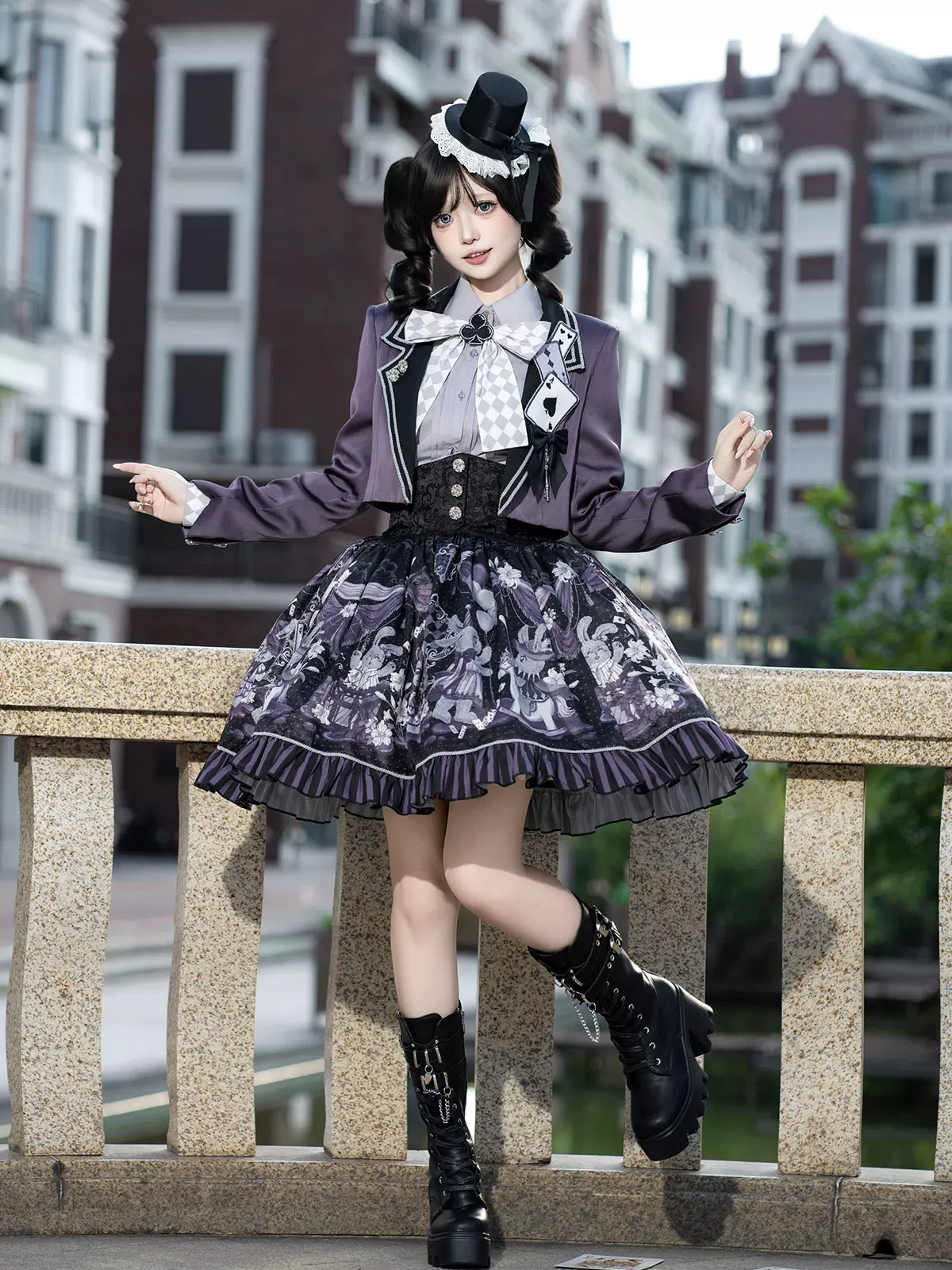 Magic Troupe - Gothic Lolita Outfit, Bunny Printed Skirt - Image 8