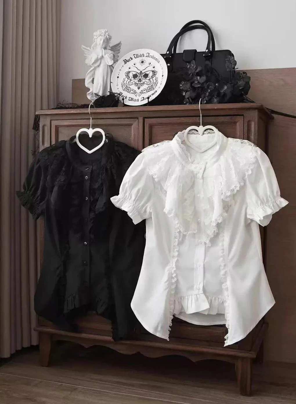 Gothic Lolita Shirt, Detachable Flared Sleeves - Image 12