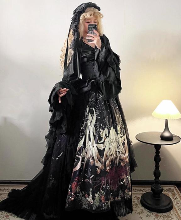 Reborn Ancient God - Gothic Lolita Shirt & Skirt Set - Image 8