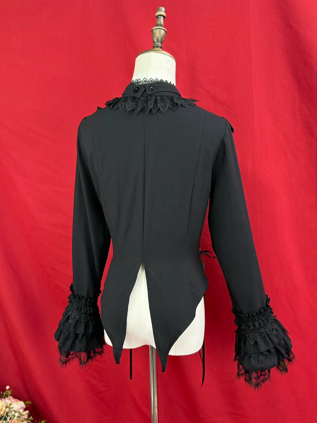 Broken Winged Bat - Gothic Lolita Shirt & SK Set, Bat-wing Shaped Hem - Image 4