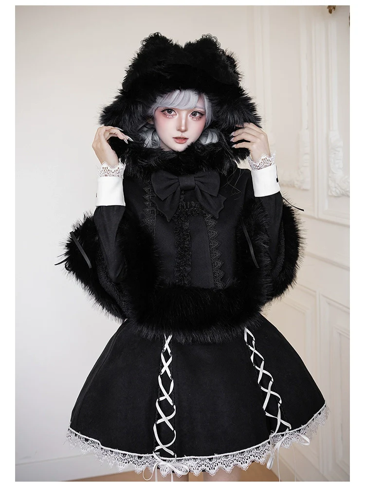With PUJI - Rose Doll - Gothic Lolita Short OP, Mermaid Dress - Image 24