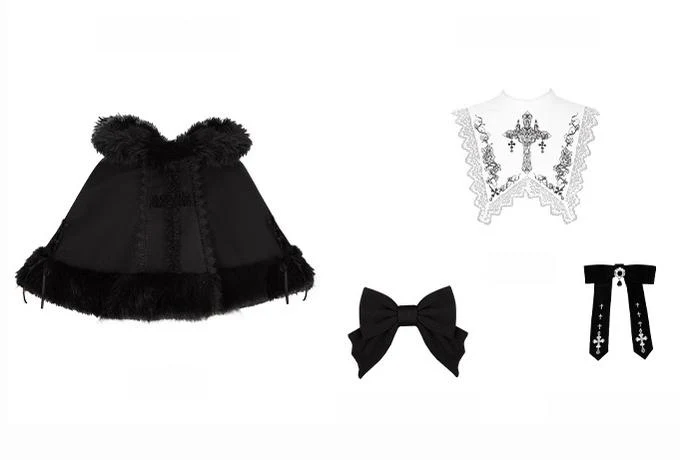 With PUJI - Rose Doll - Gothic Lolita Short OP, Mermaid Dress - Image 26
