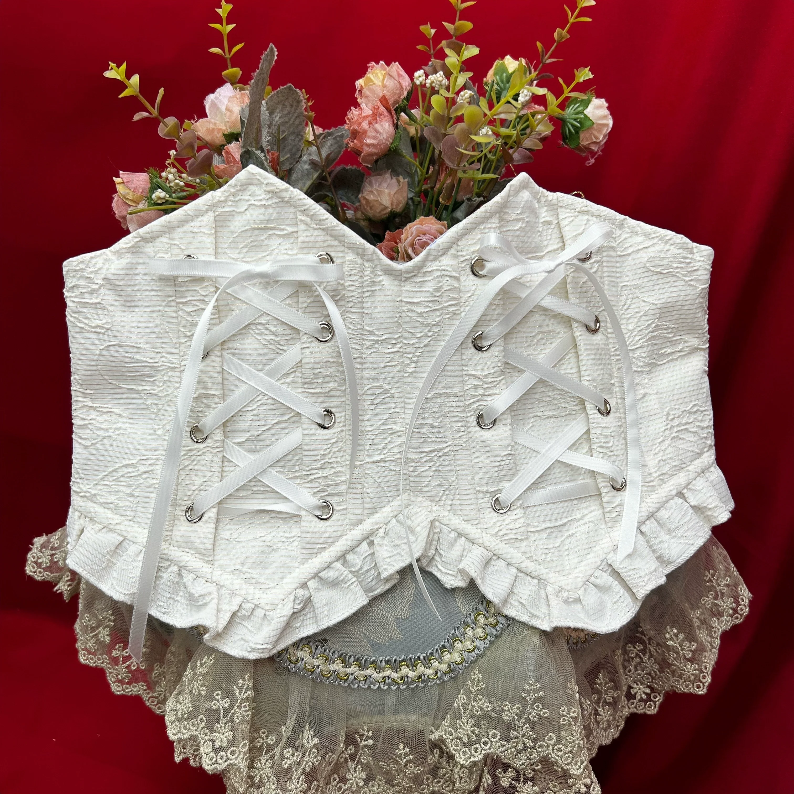 Good and Evil Angel - Gothic Lolita SK Set Retro Princess Sleeve Blouse - Image 34