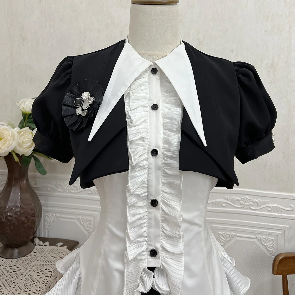Shard Gem - Gothic Lolita Skirt Set with Sleeveless Shirt & Short Jacket - Image 10