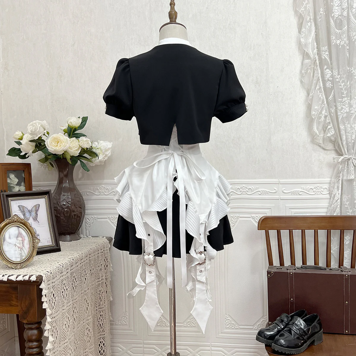 Shard Gem - Gothic Lolita Skirt Set with Sleeveless Shirt & Short Jacket - Image 9
