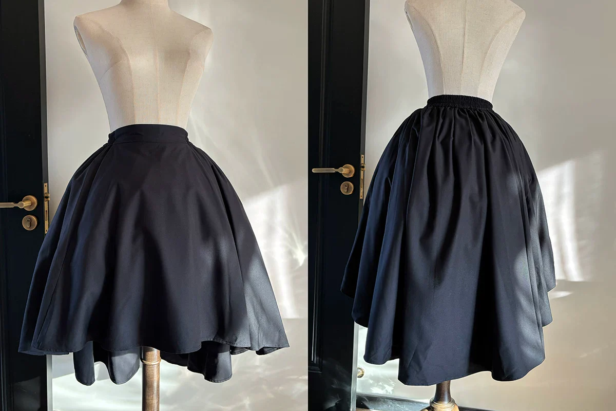 Shadow Hymn - Gothic Lolita Solid Shirt & Skirt, Side Zipper - Image 7