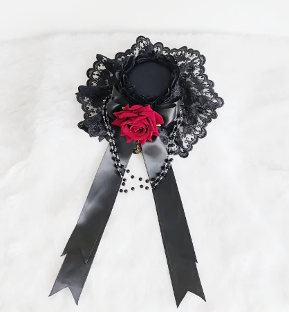 Gothic Lolita Top Hat Lolita Tea Party Halloween Hair Accessory - Image 8