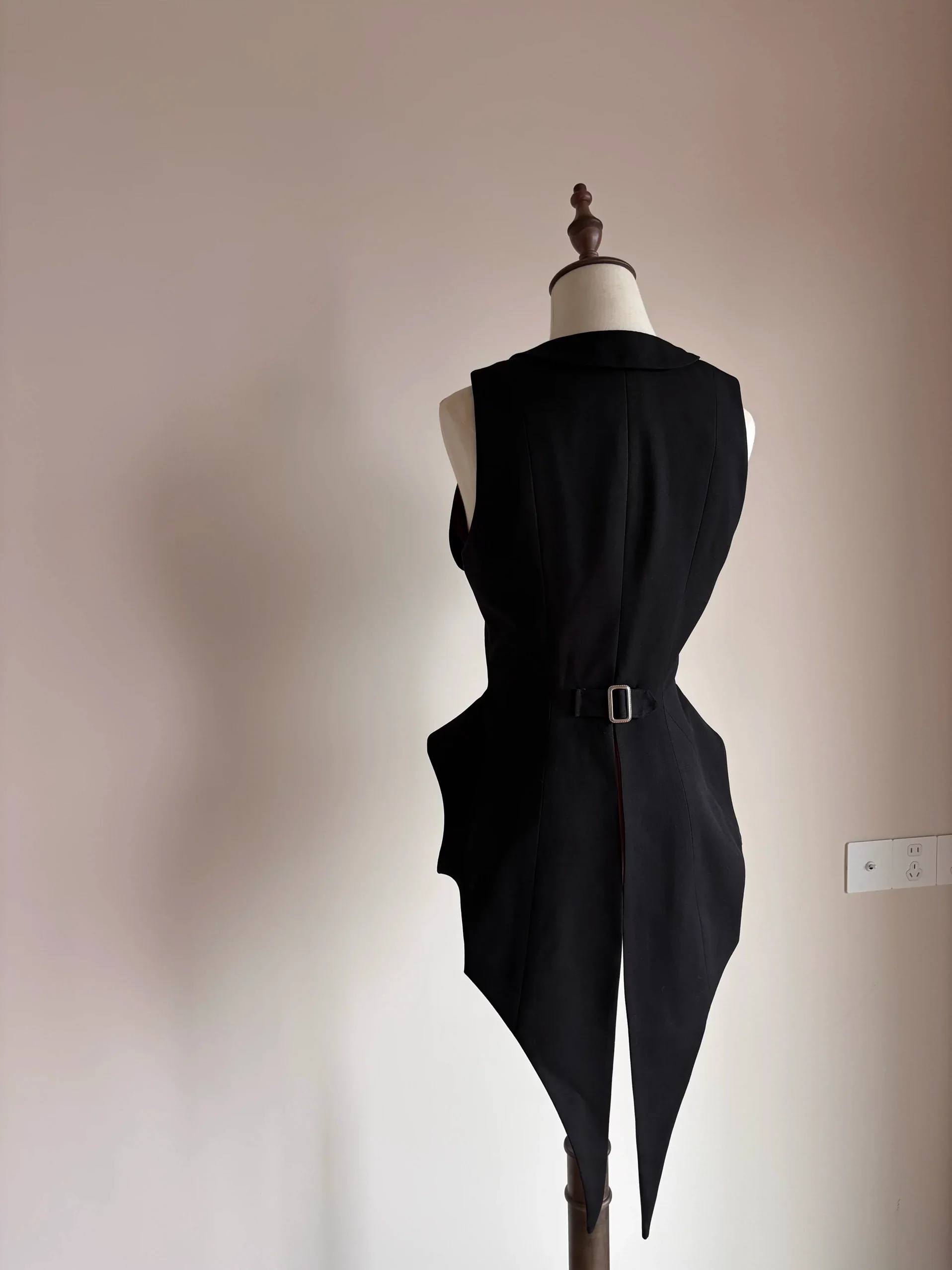 FlowerFairyDaily - Final Nocturne - Black Gothic Lolita Vest, Bat-Wing Shape - Image 10
